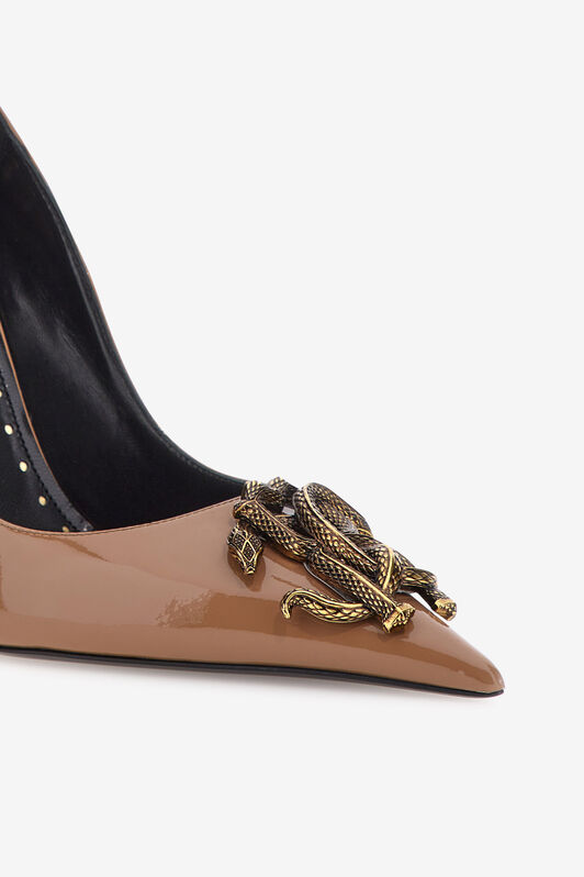 RC Décolleté with Monogram Mirror Snake Marron SKS010-PZ133