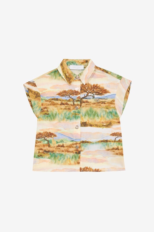 JU Safari-Print Shirt JU Safari-Print Shirt Light brown UJT72A-7MO40