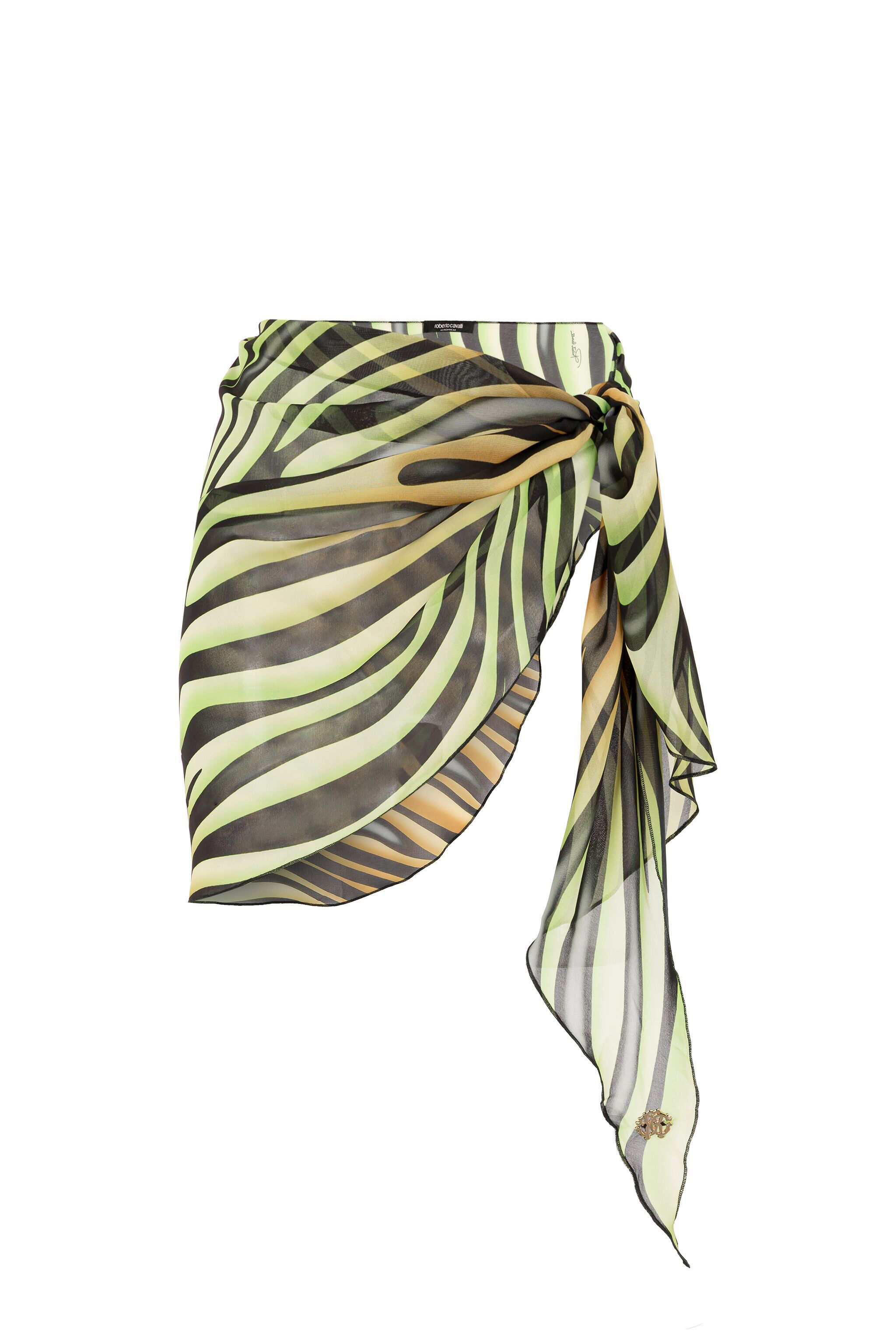 RC Zebra-Print Sarong Hellgrün/Schwarz KSW00F-7GI20