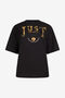 JC Black T-Shirt With Lovers Club Print JC Black T-Shirt With Lovers Club Print BLACK VFT196-VF319