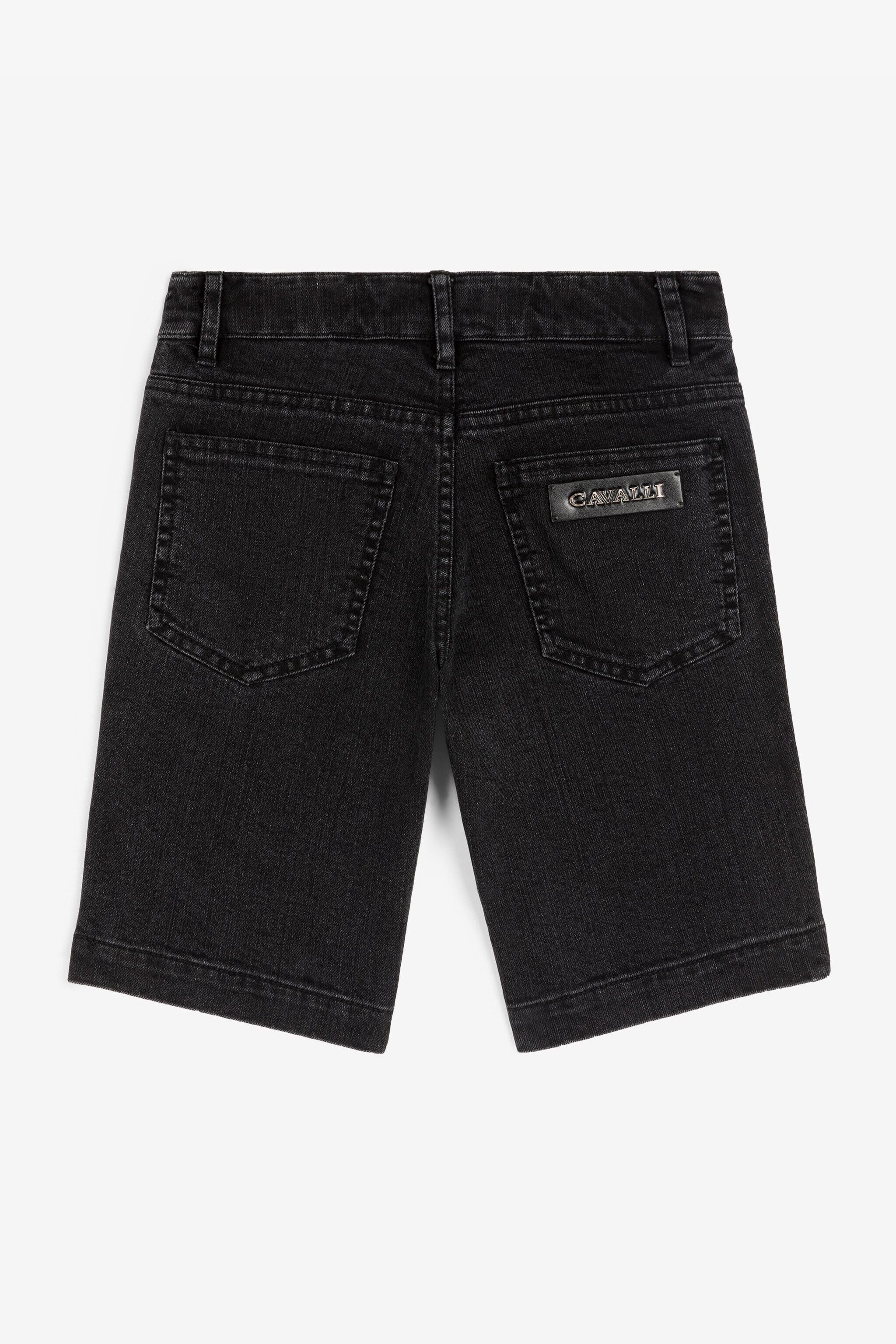 JU Halbhohe Jeans Schwarz RJJ205-DS015