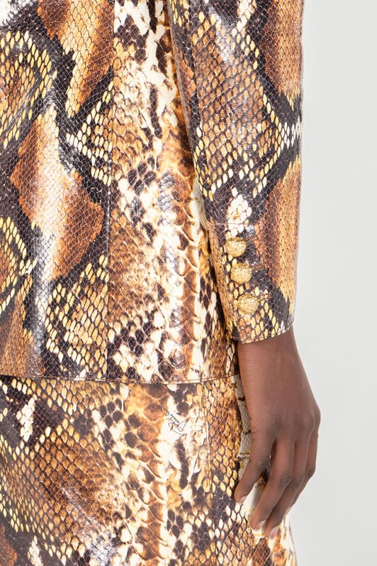 RC Python Print Jacket RC Python Print Jacket Brown UWP400-PN053