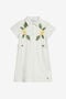 JU Robe En Coton Avec Fleurs Brodées MILKY WHITE UJT10R-KB001