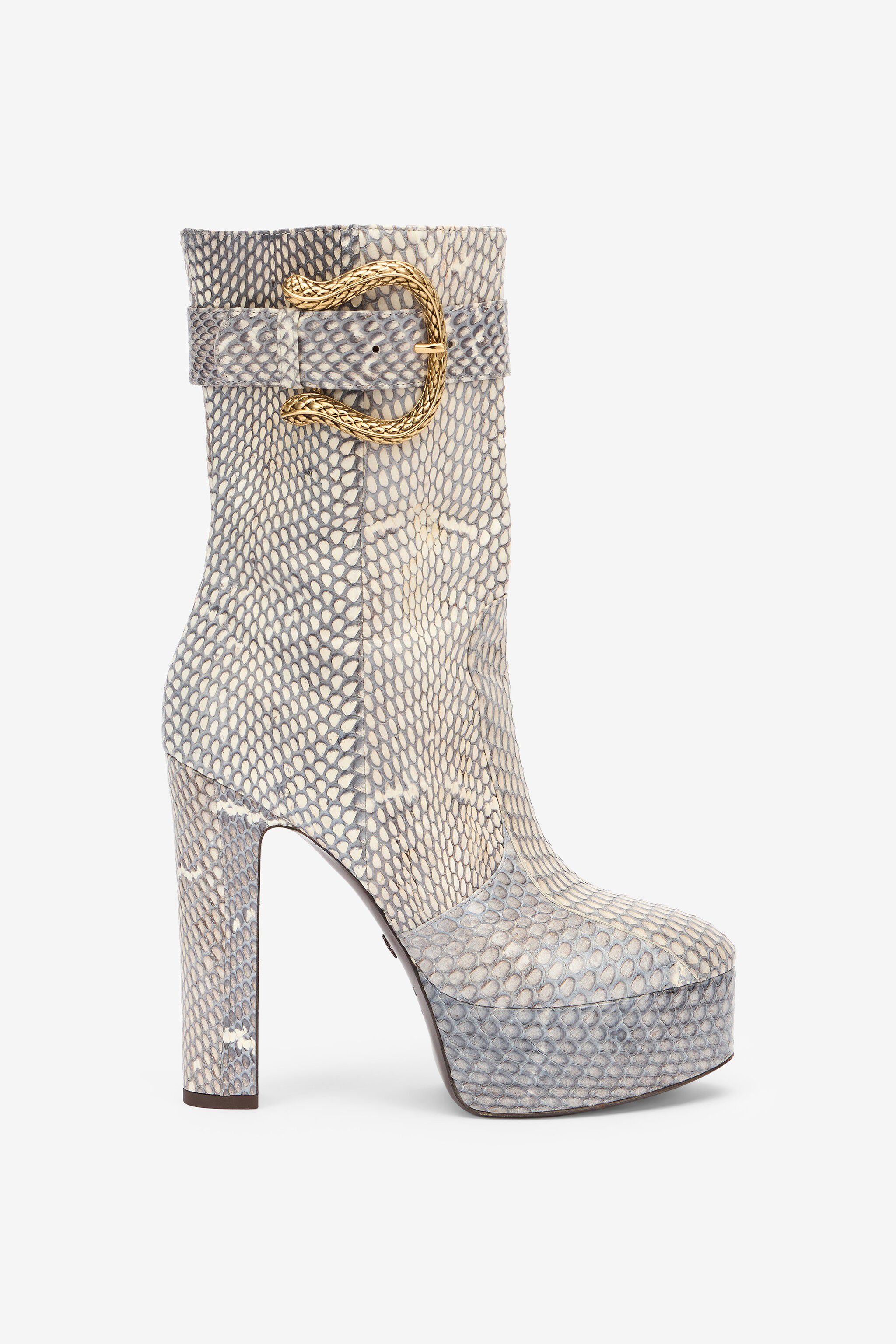 RC Elaphe Leather Platform Ankle Boots RC Elaphe Leather Platform Ankle Boots JEANS XQS003-UBA01