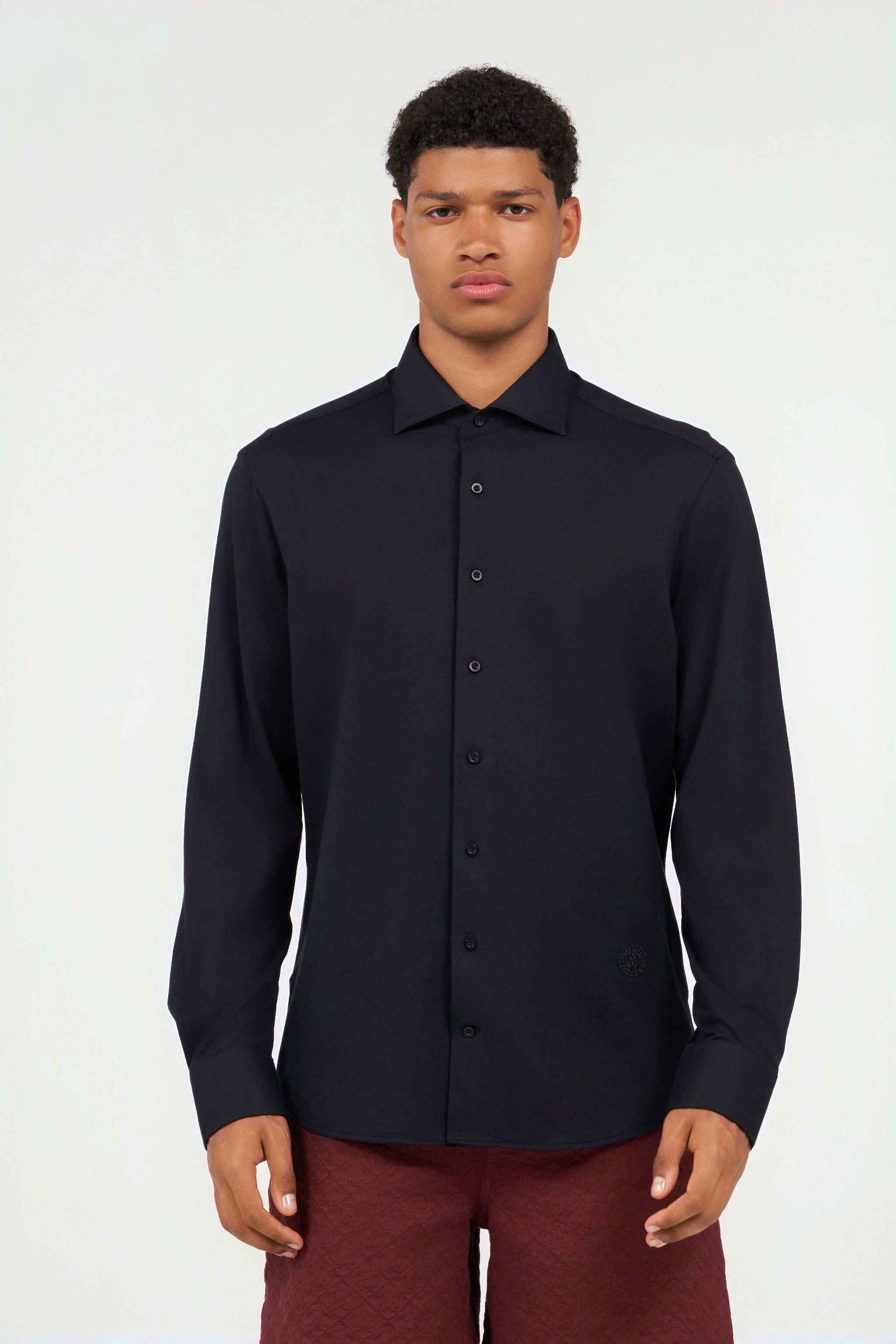 RC Black Shirt With Monogram RC RC Black Shirt With Monogram RC BLACK QOT70H-CE007