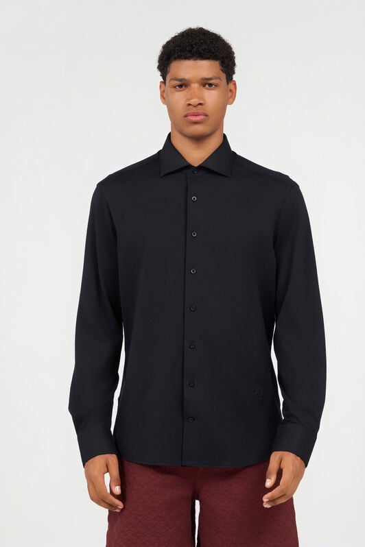 RC Black Shirt With Monogram RC RC Black Shirt With Monogram RC BLACK QOT70H-CE007