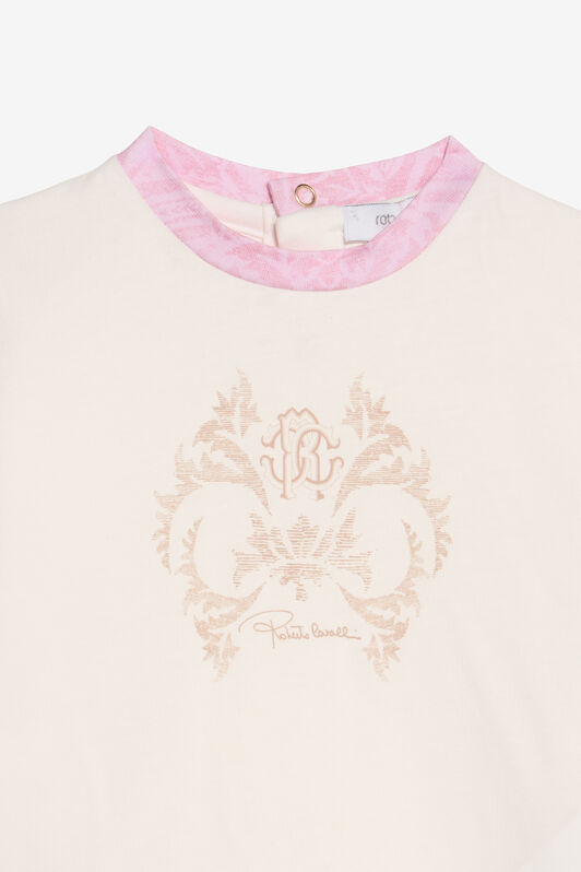 JU Ivory Cotton T-Shirt JU Ivory Cotton T-Shirt MILKY WHITE VJT603-JD001