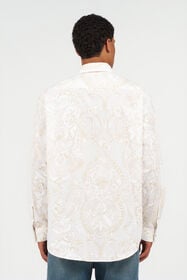 RC Camisa con motivo ornamental blanca WHITE WRT722-2NR36