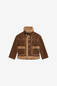 JU Jacke aus Faux-Shearling BROWN R/BM XJT42N-FT003
