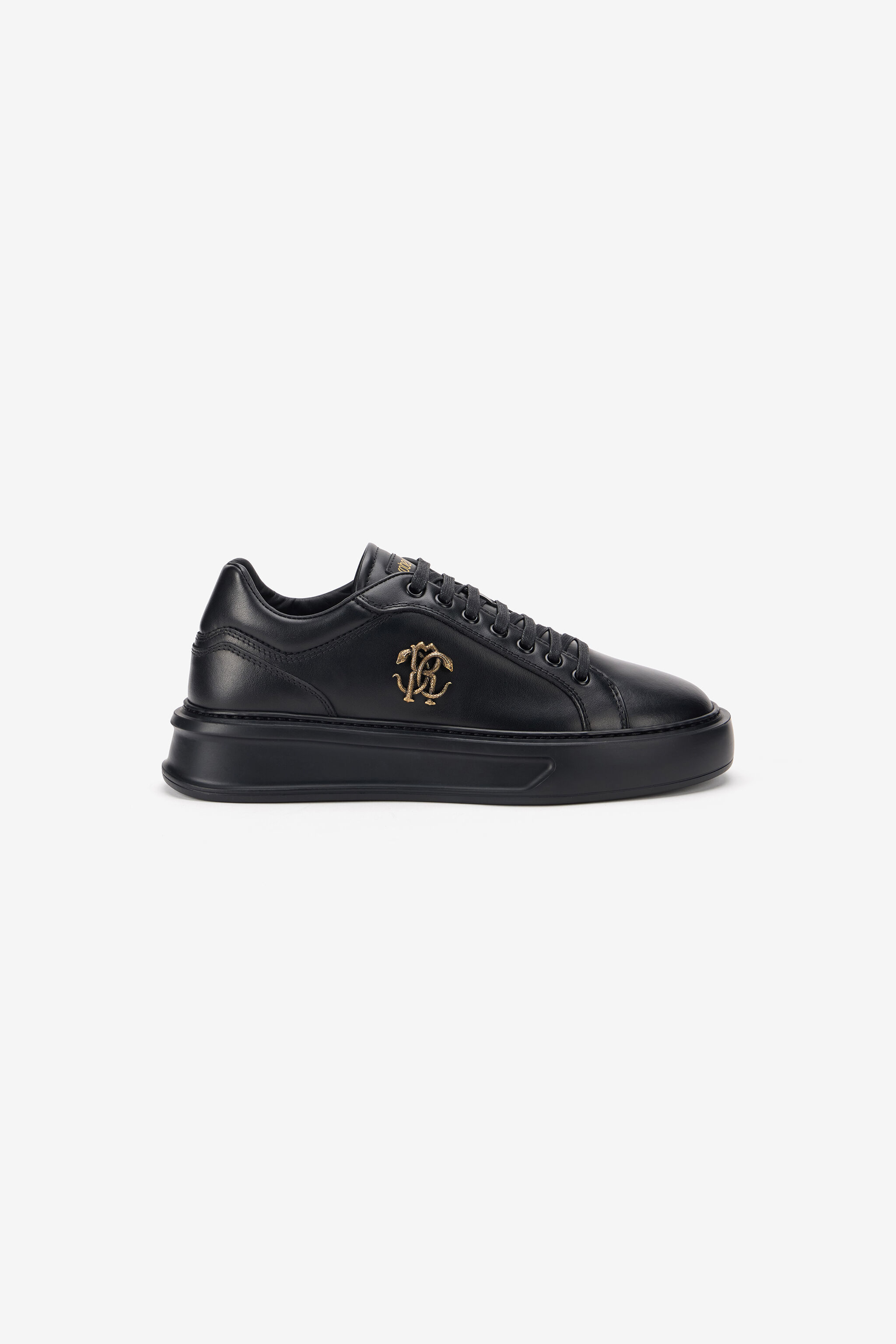 RC Black Sneakers With Gold Logo Emblem BLACK TOS00R-PZC15