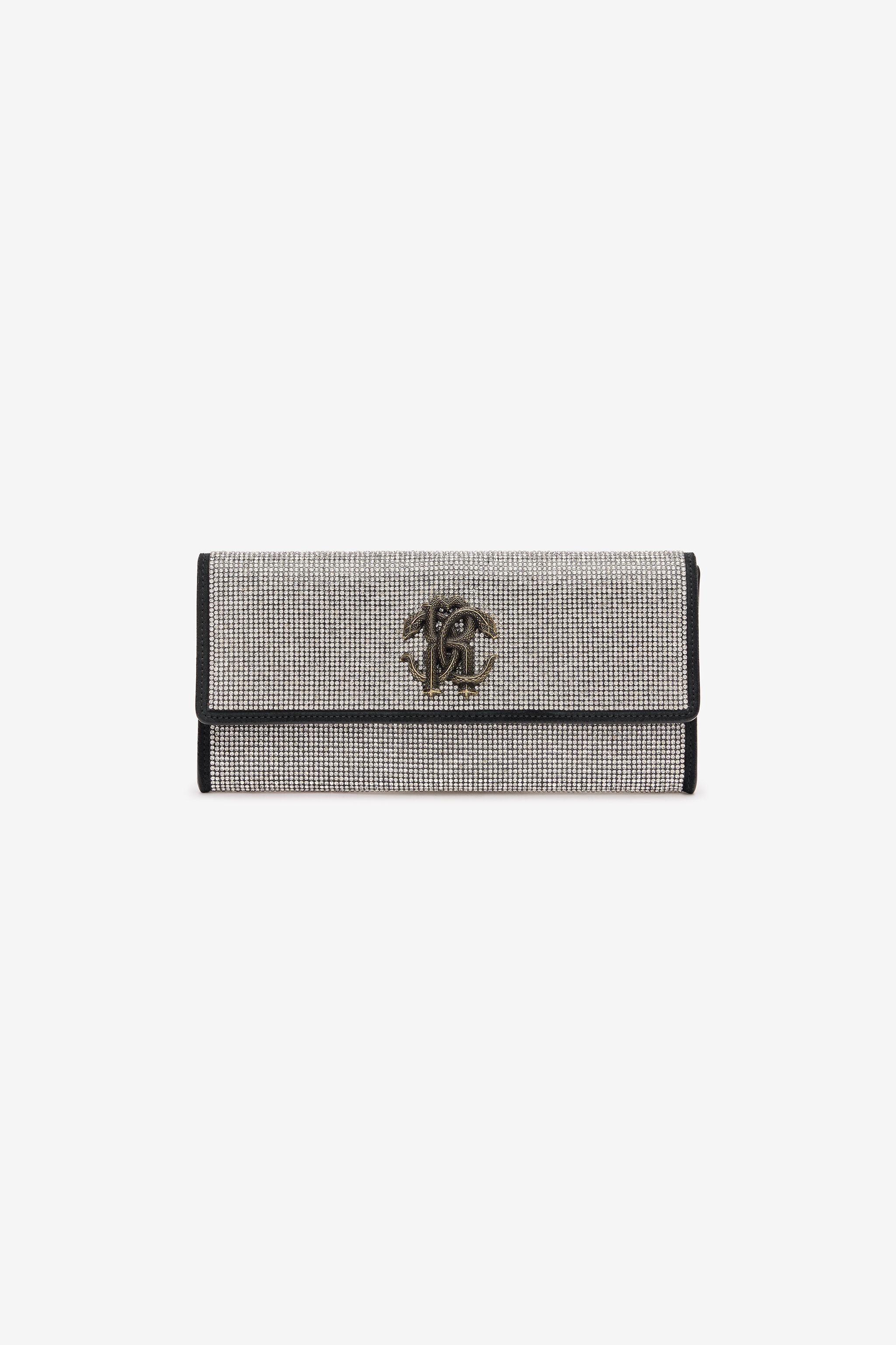RC Clutch With Crystals And Mirror Snake Monogram RC Clutch With Crystals And Mirror Snake Monogram CRYSTAL POB00D-PZO09