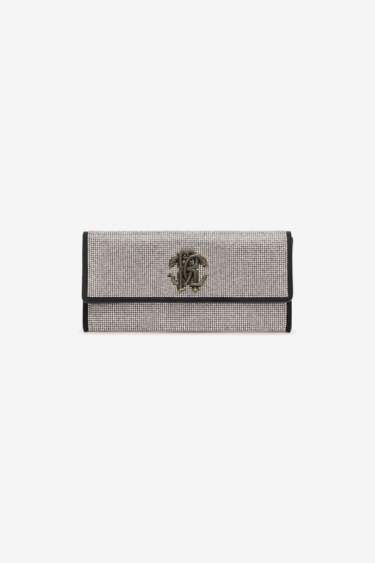 RC Clutch With Crystals And Mirror Snake Monogram RC Clutch With Crystals And Mirror Snake Monogram CRYSTAL POB00D-PZO09