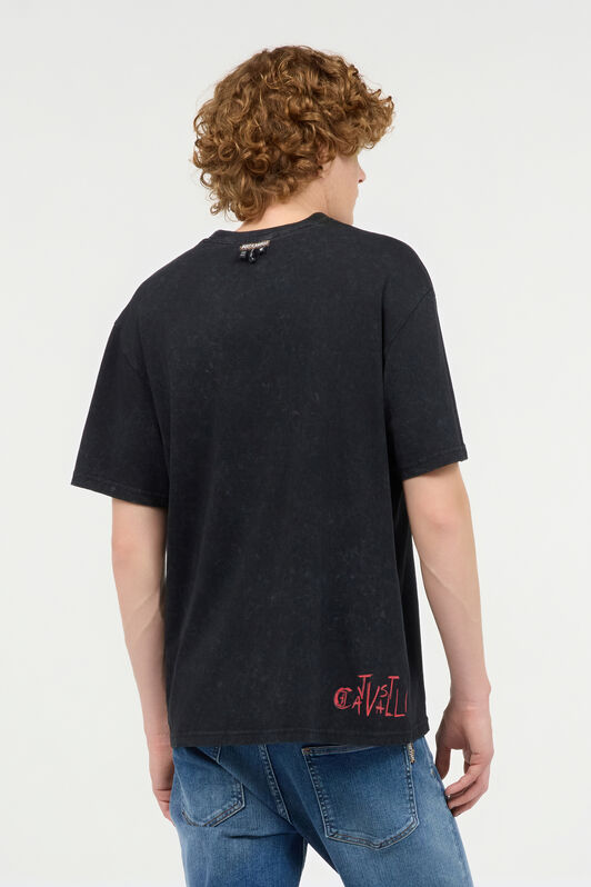 JC T-Shirt With JC Monogram Patch Black UFT032-UF052