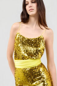 RC Yellow Dress With Sequins YELLOW WQT149-FT014