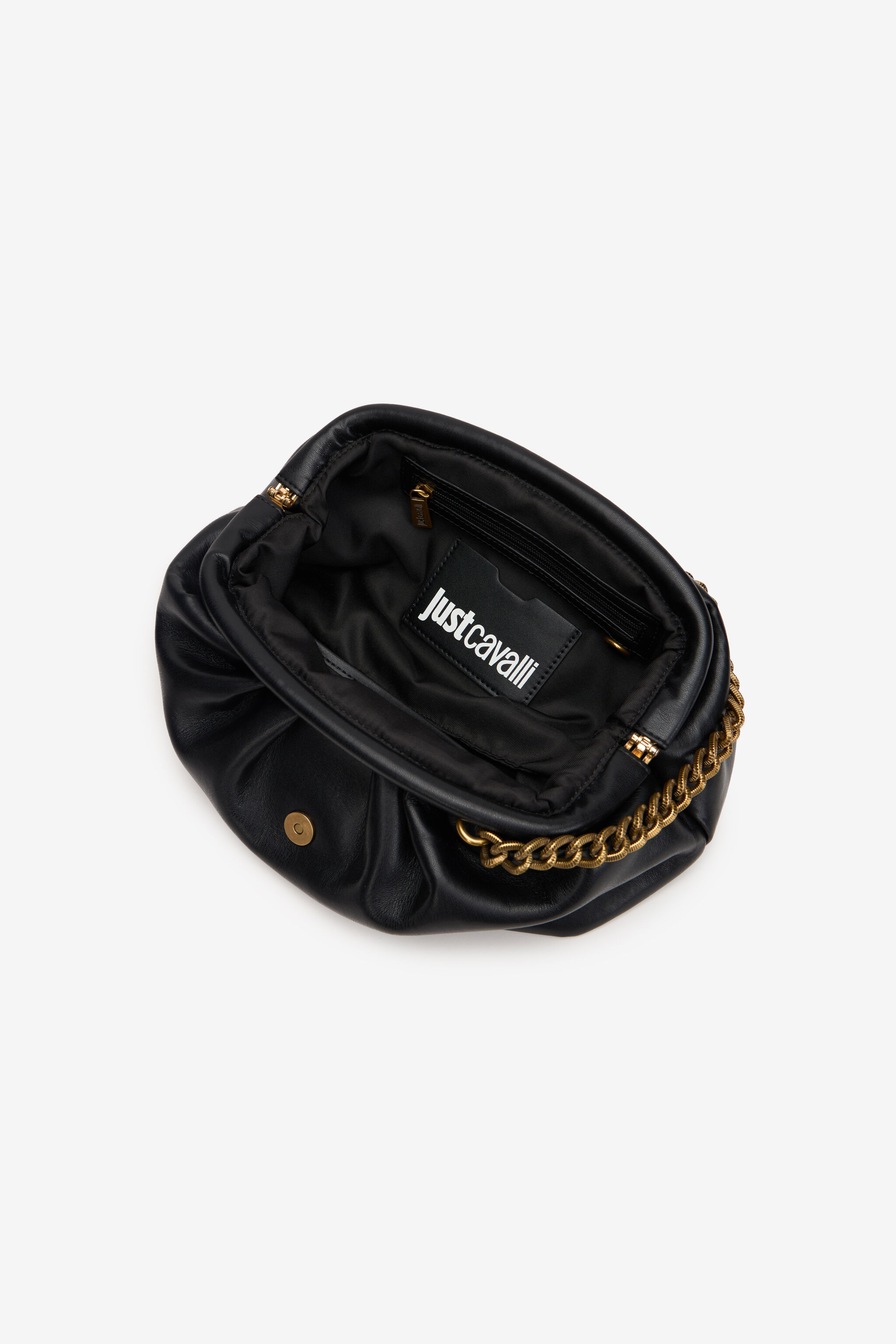 JC Shoulder Bag with Snake Detail JC Shoulder Bag with Snake Detail BLACK XFB027-XF463