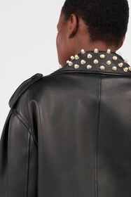 RC Leather Bomber Jacket BLACK WKP800-PN001