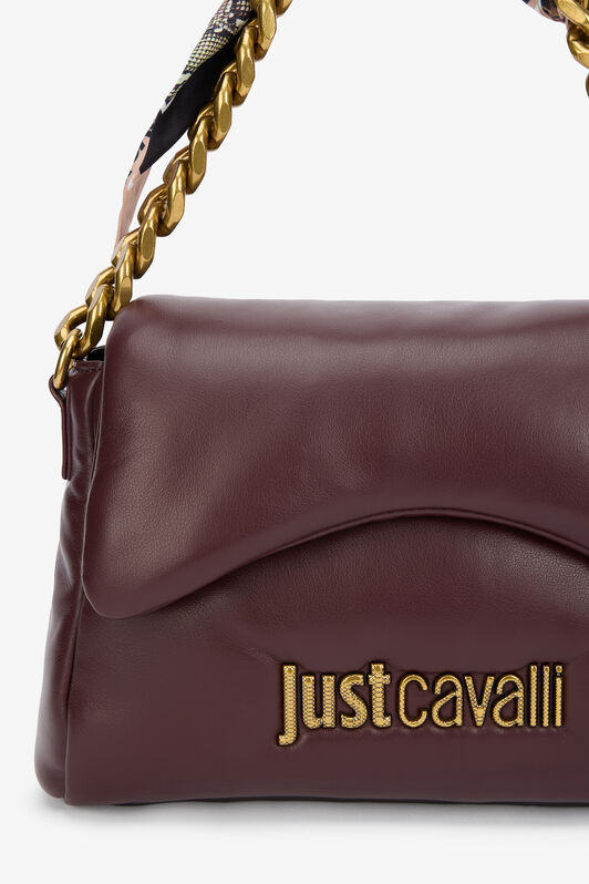 JC Just Cavalli Burgundy Shoulder Bag With Chain And Scarf JC Just Cavalli Burgundy Shoulder Bag With Chain And Scarf CILIEGIA VFB062-VF694