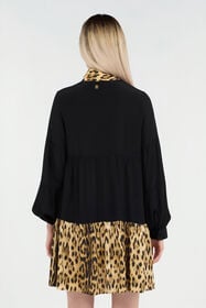 RC Leopard Print Dress Mini BLACK/JAGUAR QOT10C-VI001