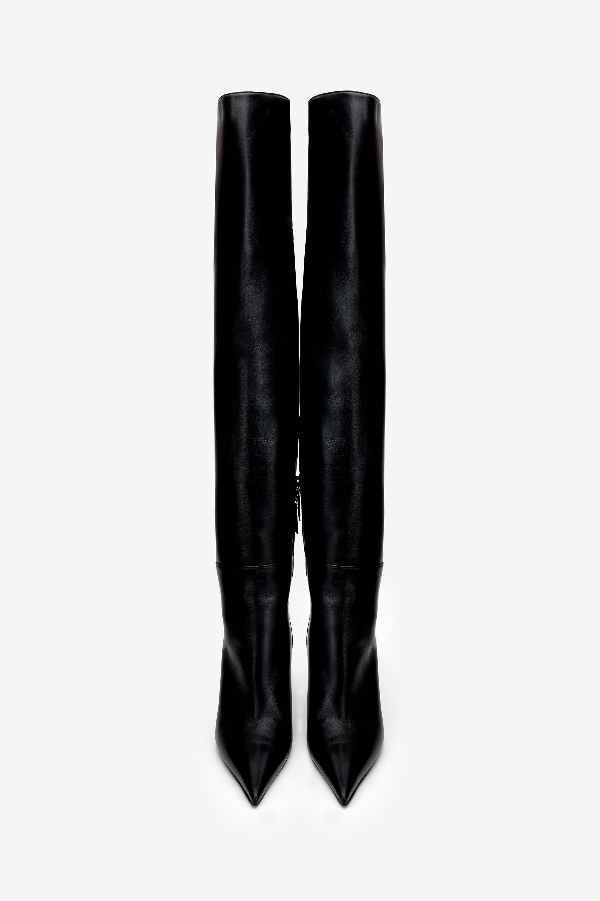 RC Serpentine Over The Knee Leather Boots RC Serpentine Over The Knee Leather Boots BLACK XQS002-PZ319