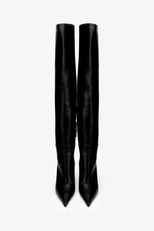 RC Serpentine Over The Knee Leather Boots RC Serpentine Over The Knee Leather Boots BLACK XQS002-PZ319