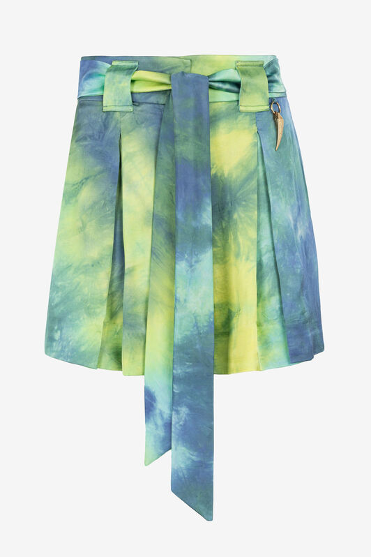 RC Plissierte Shorts mit Batikmuster BLU/VERDE QKT207-RK007