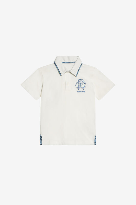 JU Polo With RC Monogram And Logo White UJT640-JD001