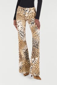 RC Pants With Jaguar Skin Print Brown UKJ205-DAG34