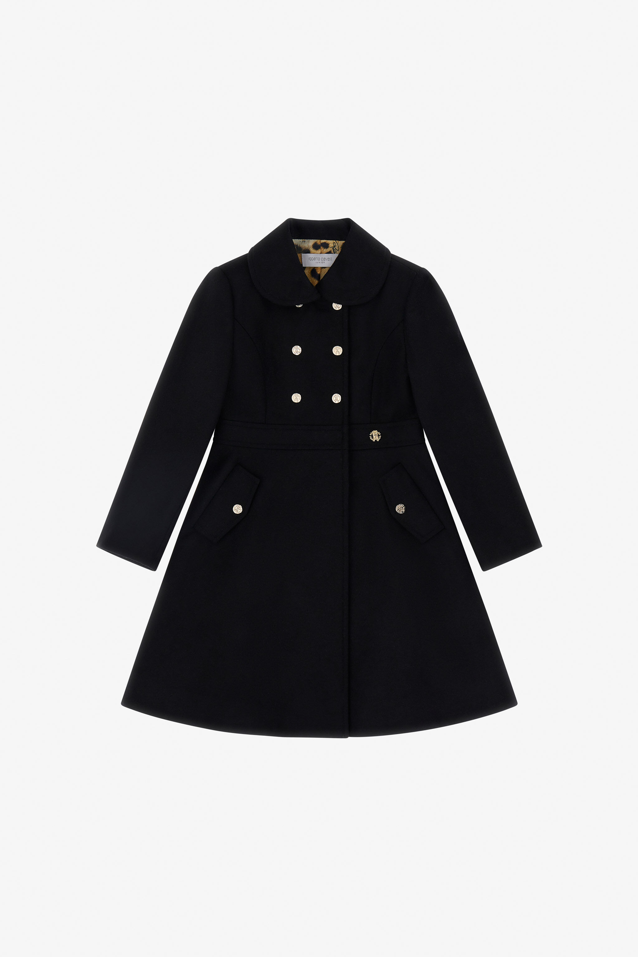 JU Cappotto Doppiopetto Svasato JU Cappotto Doppiopetto Svasato BLACK TJT42G-WP019