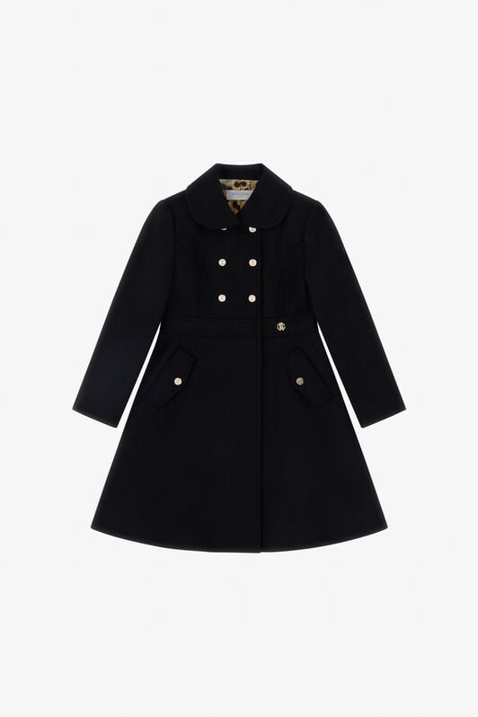 JU Cappotto Doppiopetto Svasato JU Cappotto Doppiopetto Svasato BLACK TJT42G-WP019