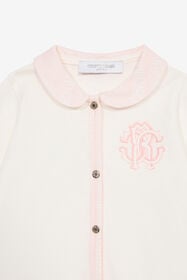 JU Set Berretto, Bavaglino E Tutina Monogram RC Rosa UJT829-JD001
