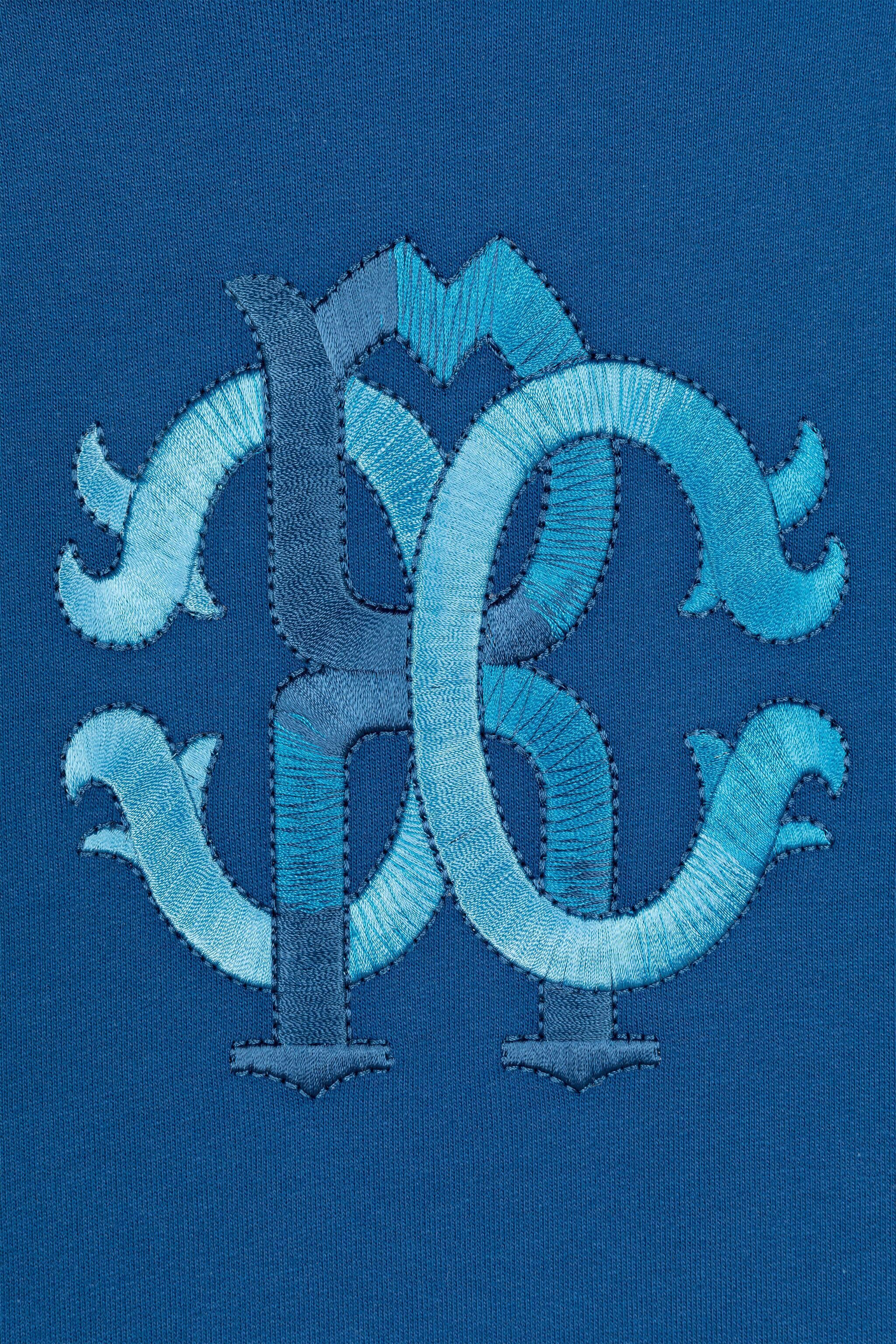 JU Hoodie aus Baumwolle mit RC-Monogramm JU Hoodie aus Baumwolle mit RC-Monogramm Blau RJT925-CF050