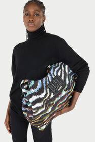 JC Borsa mare con stampa Zebra e patch logo Bleu clair/Noir SFB176-SF671