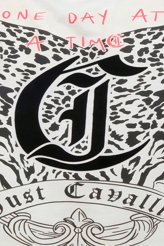 JC T-Shirt With Mirrored Jaguar And JC Monogram JC T-Shirt With Mirrored Jaguar And JC Monogram White UFT040-UF060