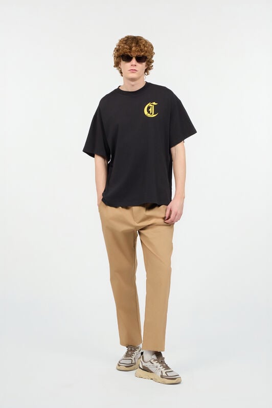 JC Cotton Pants With Front Logo JC Cotton Pants With Front Logo Brown UFT005-UF019