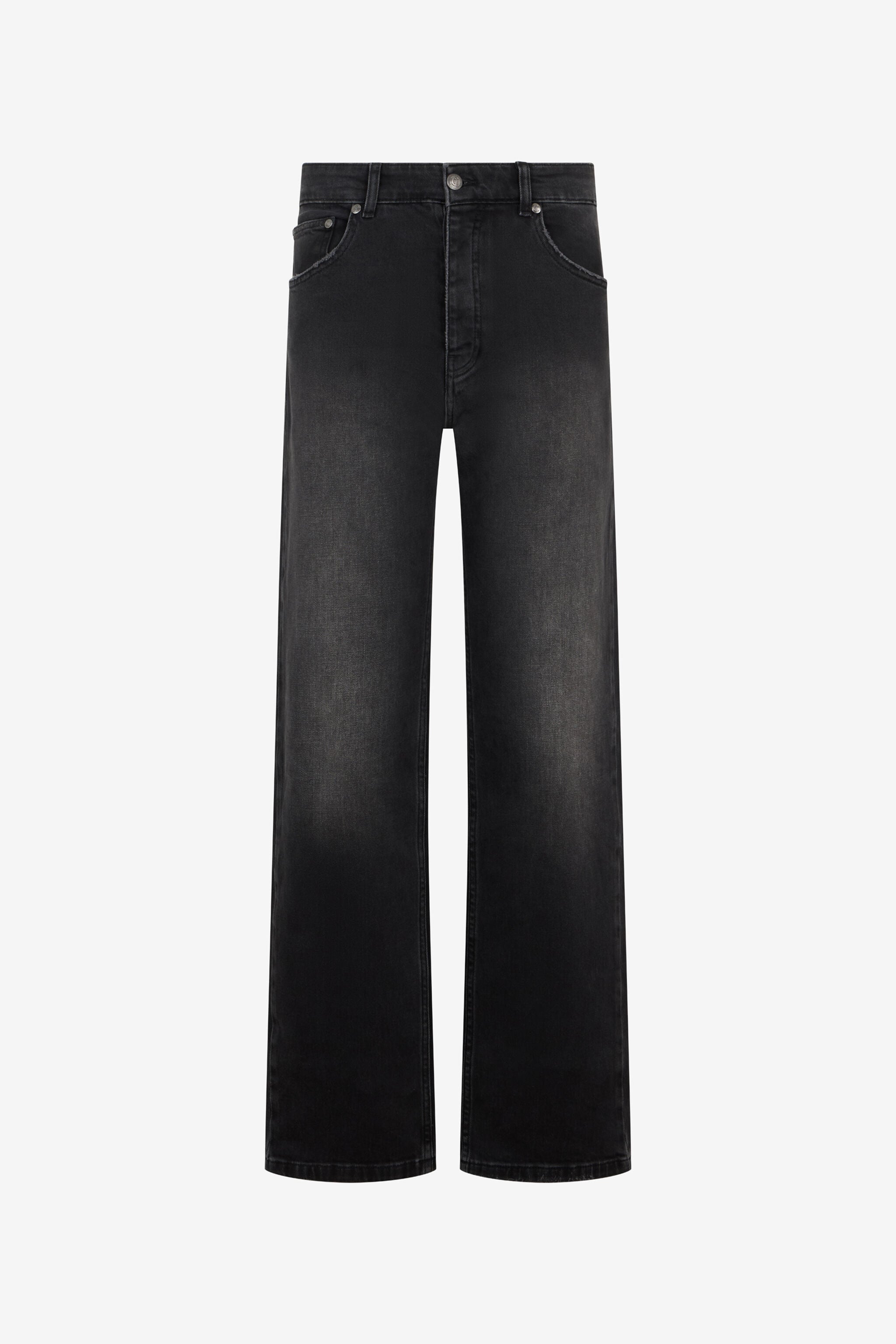 JC Straight Fit Jeans in Verwaschenem Schwarz JC Straight Fit Jeans in Verwaschenem Schwarz BLACK BLACK UFJ003-UF023