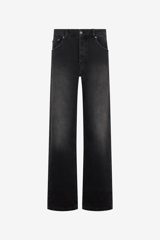 JC Straight Fit Jeans in Verwaschenem Schwarz JC Straight Fit Jeans in Verwaschenem Schwarz BLACK BLACK UFJ003-UF023