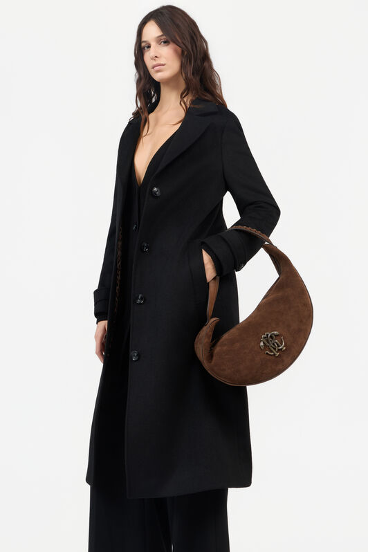 RC Brown Soft Shoulder Bag With RC Monogram RC Brown Soft Shoulder Bag With RC Monogram CHOCOLATE TOB00B-PZ563