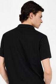 RC Black Polo Shirt With V Neck BLACK XNT64O-KB002