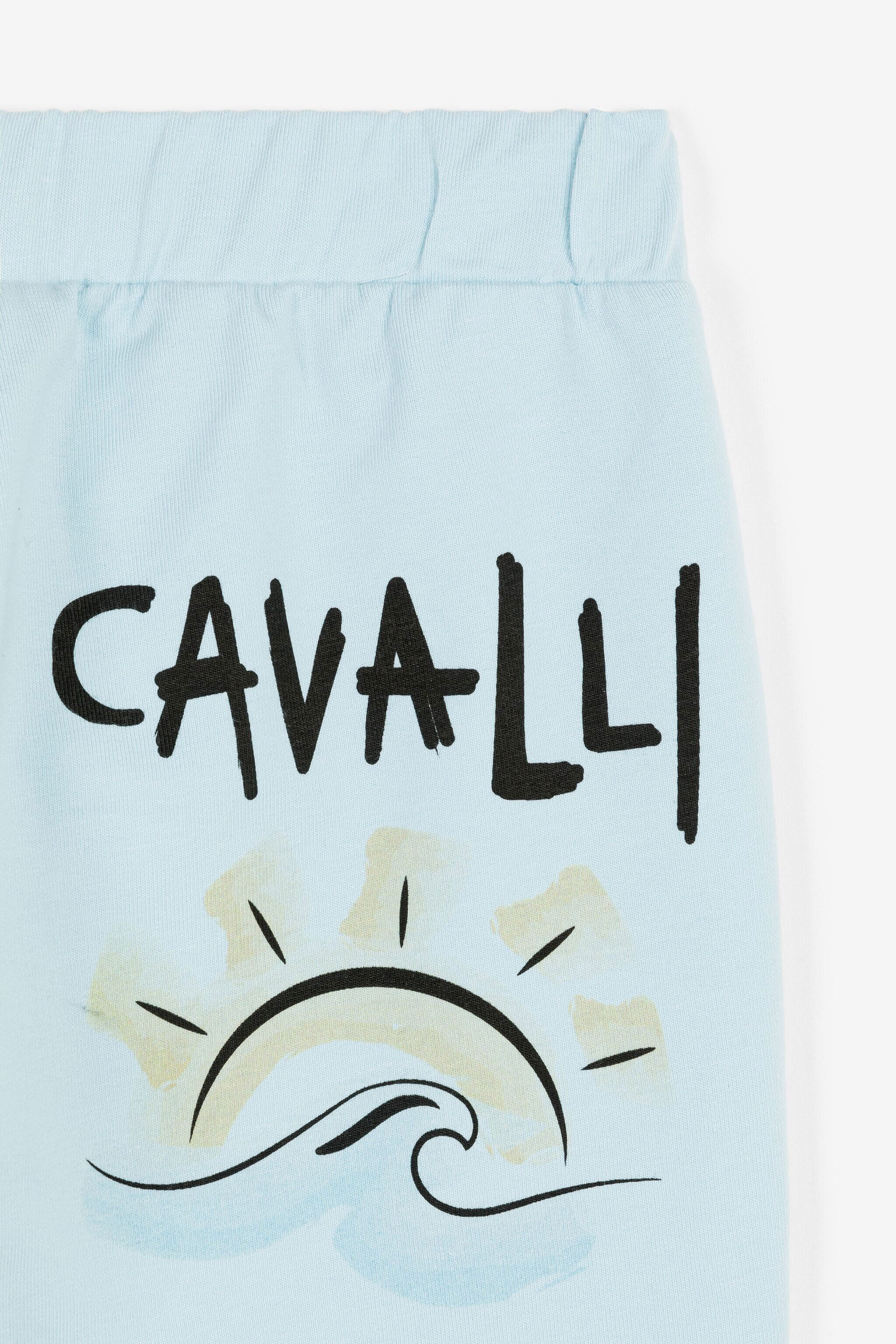 JU Fish And Logo-Print Sweatpants BABY BLUE OJT291-ISA2J