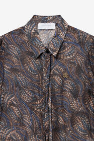 JU Camicia in seta con stampa Python FAGIANEL.C XJT70J-CTS67