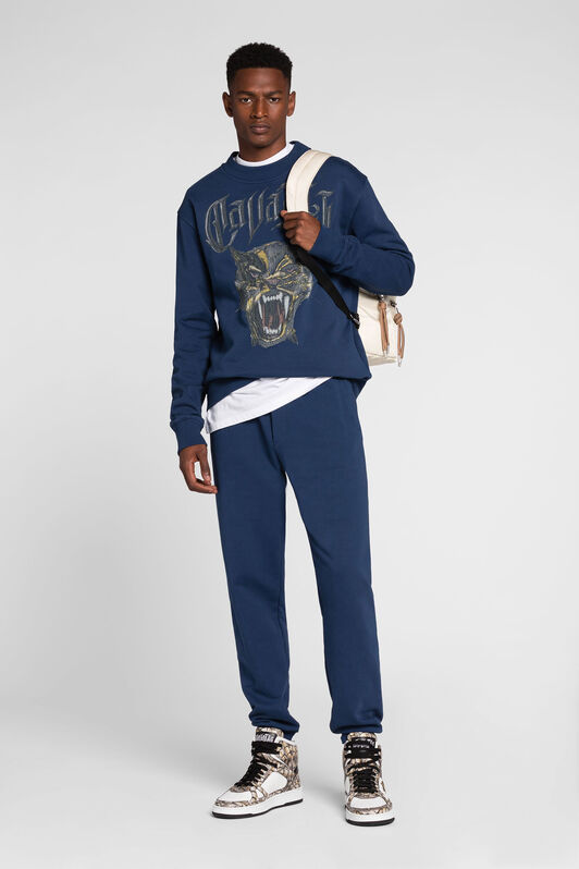 RC Panther-print cotton sweatshirt Dark blue QRT68A-CF050