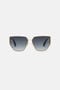 RC Sunglasses with wide shape front, metal fangs embellishment RC Sunglasses with wide shape front, metal fangs embellishment Or rose ALD026-ID183