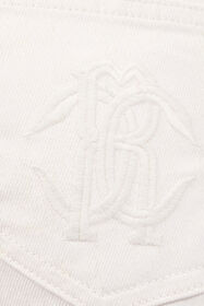 RC Shorts Aus Denim In Stretchiger Baumwolle Weiß VKJ204-DE002