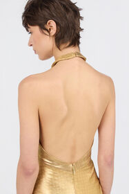 RC Maxi Abito Stampa Serpentine BEIGE/GOLD WWT141-JFS31