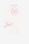 JU Ensemble grenouillère à imprimé RC Monogram JU Ensemble grenouillère à imprimé RC Monogram Rose RJT853-JD001