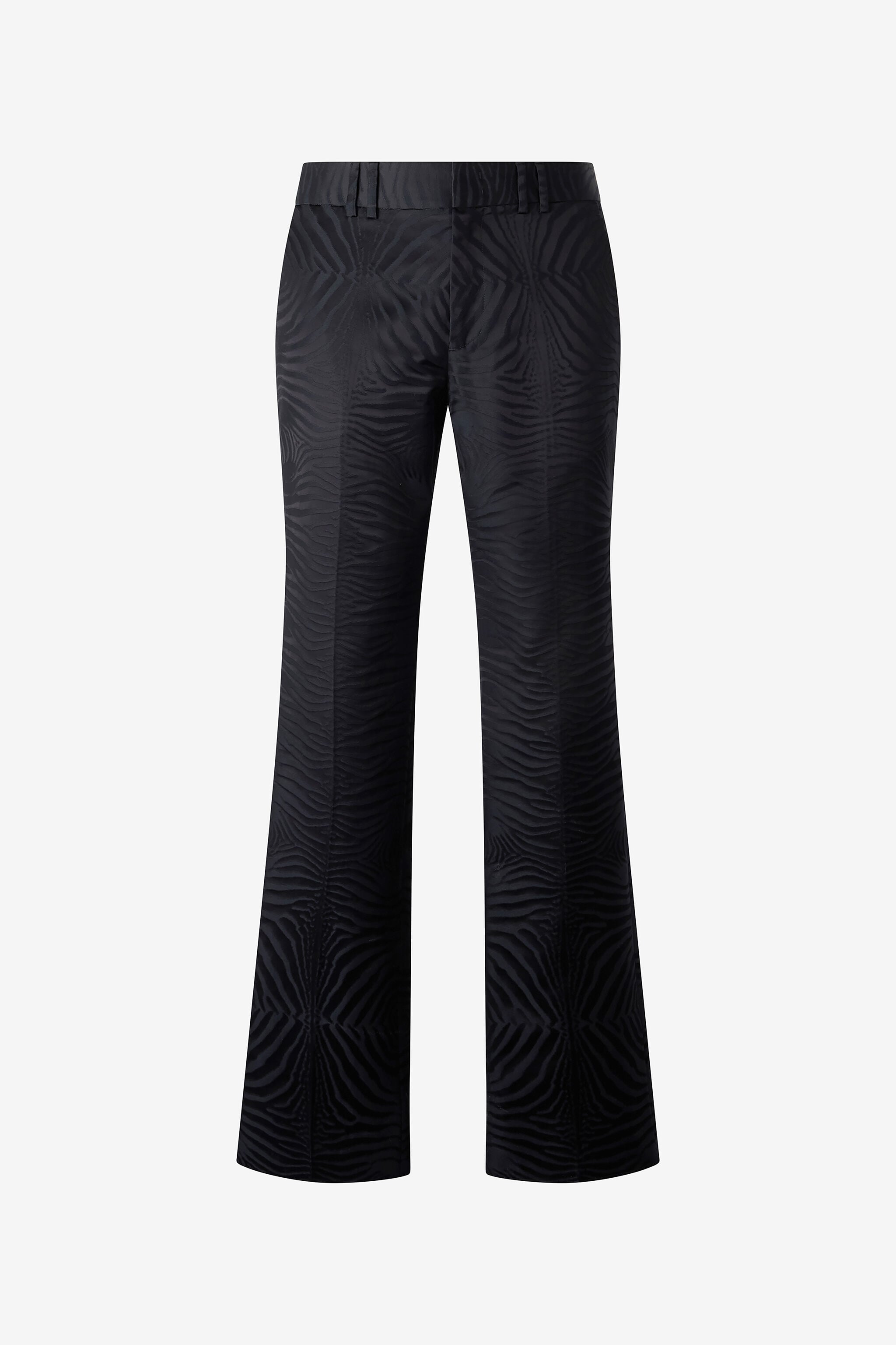 RC Flared Pants With Tiger Skin Pattern RC Flared Pants With Tiger Skin Pattern Black URT226-TJ033