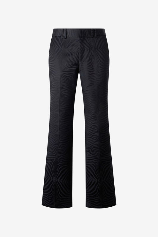 RC Flared Pants With Tiger Skin Pattern RC Flared Pants With Tiger Skin Pattern Black URT226-TJ033