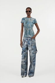 RC Jeans Cargo Patchwork Capsule Collection Blu UWJ250-VT001