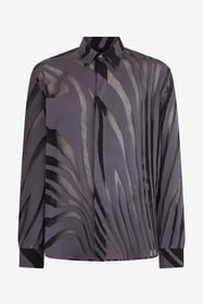 RC Camisa Con Estampado Ray Devoré BLACK XNT712-CHT26