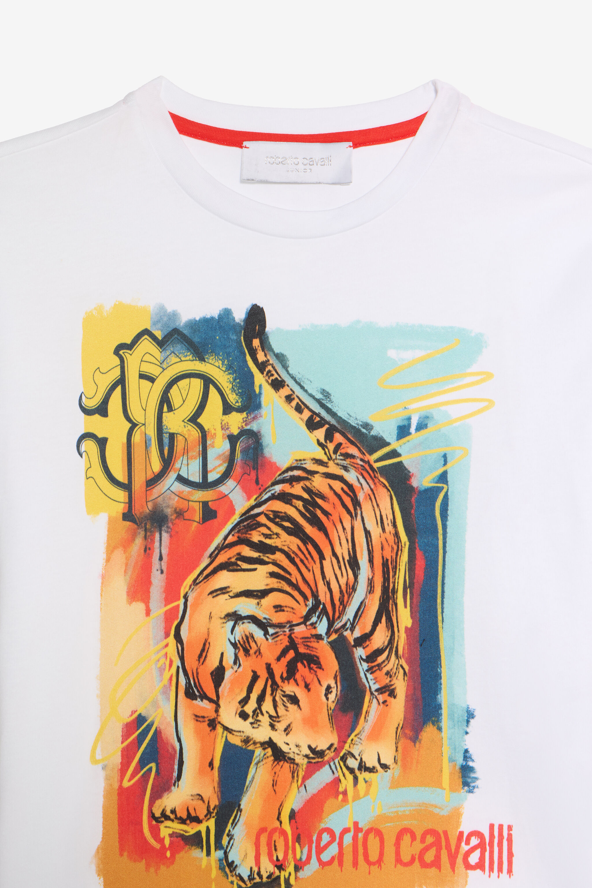 JU Weißes Baumwoll T-Shirt Mit print JU Weißes Baumwoll T-Shirt Mit print OPTICAL WHITE VJT60H-JD001